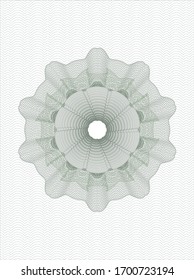 Rosette con dinero del pasaporte verde. Ilustración vectorial. Detallado.
