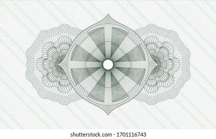 Rosette con dinero del pasaporte verde. Ilustración vectorial. Detallado.
