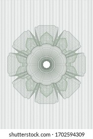 Green Pass Geld Rosette. Vektorillustration Illustration. Detaillierte Angaben. 
