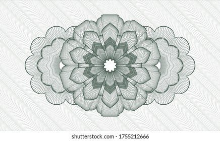 Rosette con dinero del pasaporte verde. Ilustración vectorial. Detallado 