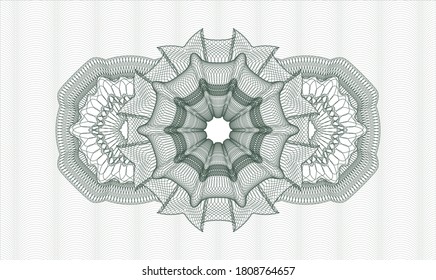 Rosette con dinero del pasaporte verde. Ilustración vectorial. Detallado 