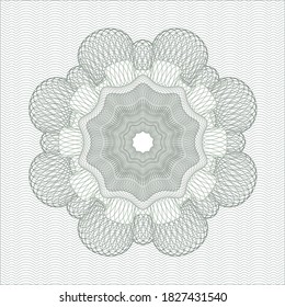 Green passport money rosette. Vector Illustration. Detailed. 