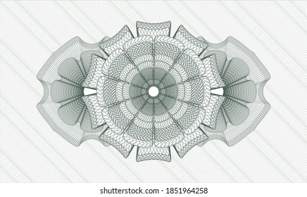 Rosette con dinero del pasaporte verde. Ilustración vectorial. Detallado 