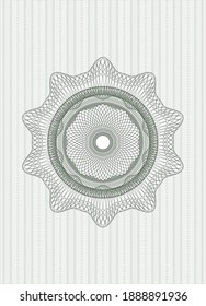 Rosette con dinero del pasaporte verde. Ilustración vectorial. Detallado. 