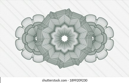 Green passport money rosette. Vector Illustration. Detailed 