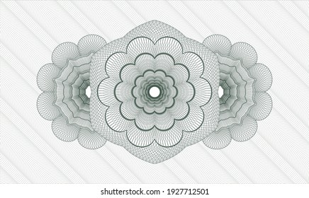Rosette con dinero del pasaporte verde. Ilustración vectorial. Detallado 