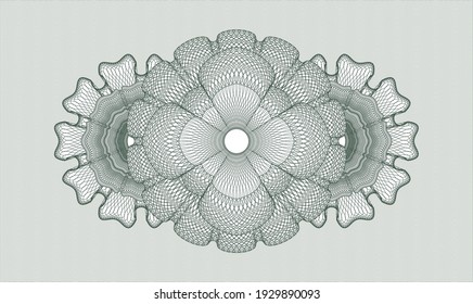Rosette con dinero del pasaporte verde. Ilustración vectorial. Detallado 