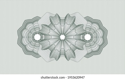 Rosette con dinero del pasaporte verde. Ilustración vectorial. Detallado 