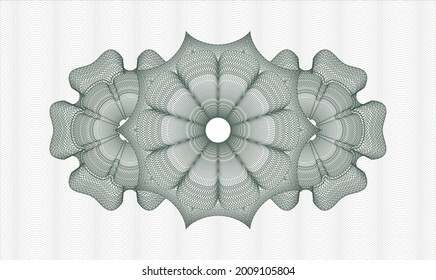 Green Pass Geld Rosette. Vektorgrafik. Detaillierte 
