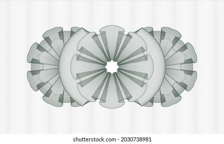Rosette con dinero del pasaporte verde. Ilustración vectorial. Detallado 