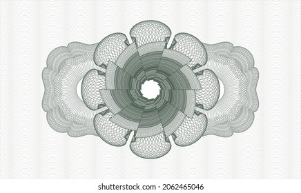 Green passport money rosette. Vector Illustration. Detailed 