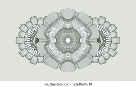 Rosette con dinero del pasaporte verde. Ilustración vectorial. Detallado 