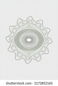 Green passport money rosette. Vector Illustration. Detailed. 