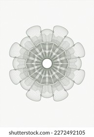 Rosette con dinero del pasaporte verde. Ilustración vectorial. Detallado. 
