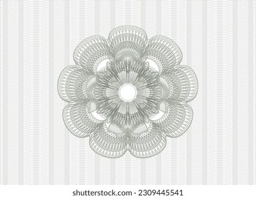 Green passport money rosette. Vector Illustration. Detailed. 