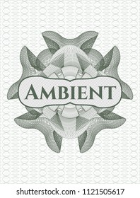 Green passport money rossete with text Ambient inside