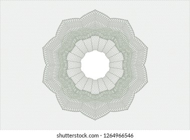 Green passport money style rosette