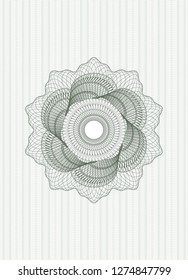 Green passport money style rosette
