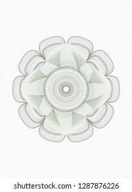 Green passport money style rosette