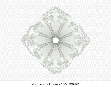 Green passport money style rosette
