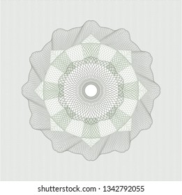 Green passport money style rosette