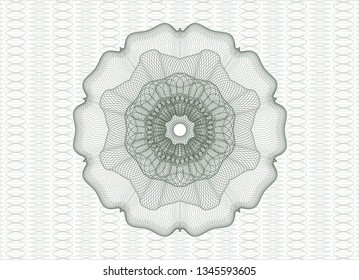 Green passport money style rosette
