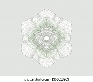 Green passport money style rosette