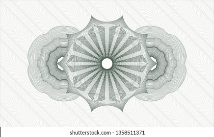 Green passport money style rosette