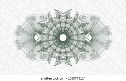 Green passport money style rosette