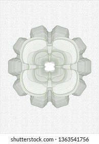 Green passport money style rosette