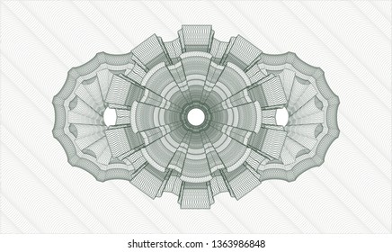 Green passport money style rosette