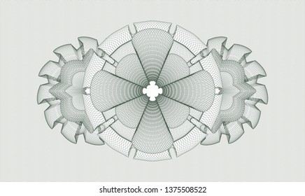 Green passport money style rosette