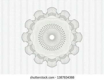 Green passport money style rosette. Vector Illustration. Detailed.
