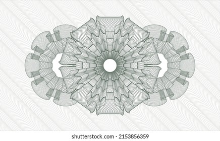 Green passport money style rosette. Vector Illustration. Detailed 