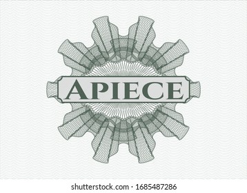 Rosette de pasaporte verde con texto