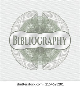 Green Passport Rosette With Text Bibliography Inside