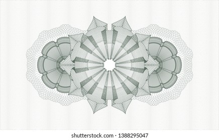 Green passport rosette. Vector Illustration. Detailed.