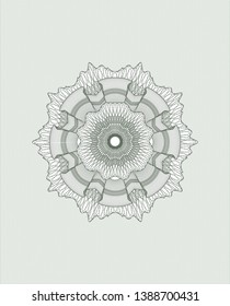 Green passport rosette. Vector Illustration. Detailed.