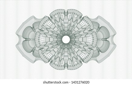 Green passport rosette. Vector Illustration. Detailed.