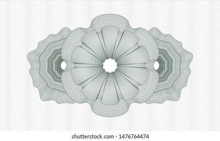 Green passport rosette. Vector Illustration. Detailed.