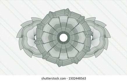Green passport rosette. Vector Illustration. Detailed.