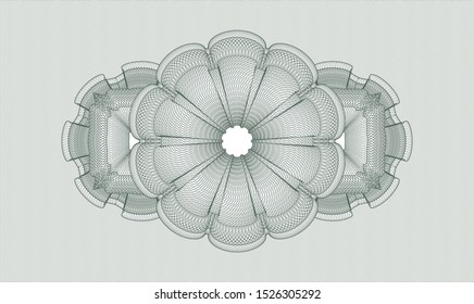 Green passport rosette. Vector Illustration. Detailed.