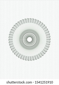 Green passport rosette. Vector Illustration. Detailed.