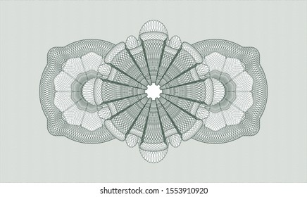Green passport rosette. Vector Illustration. Detailed.