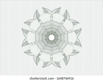 Rosette mit grünem Pass. Vektorillustration Illustration. Detaillierte Angaben.