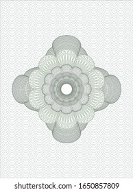 Green passport rosette. Vector Illustration. Detailed.