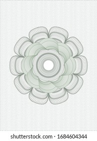 Rosette mit grünem Pass. Vektorillustration Illustration. Detaillierte Angaben.