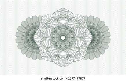 Rosette mit grünem Pass. Vektorillustration Illustration. Detaillierte Angaben.