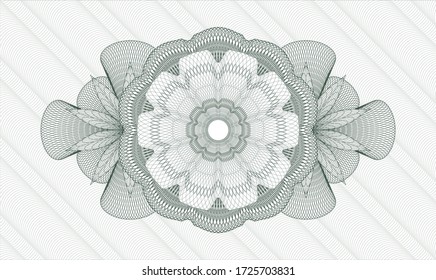 Green passport rosette. Vector Illustration. Detailed 