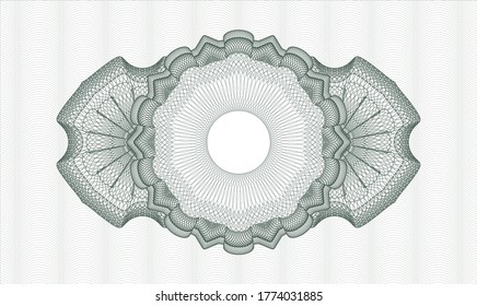 Green passport rosette. Vector Illustration. Detailed 